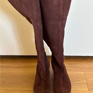 【関税込み】Staud ブラウン Wally スエード ロングブーツ WALLY FLAT BOOT TAN SUEDE