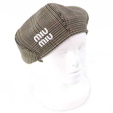 Miu Miu Miu Miu Miu Miu Glen check pattern Beret … - image 1