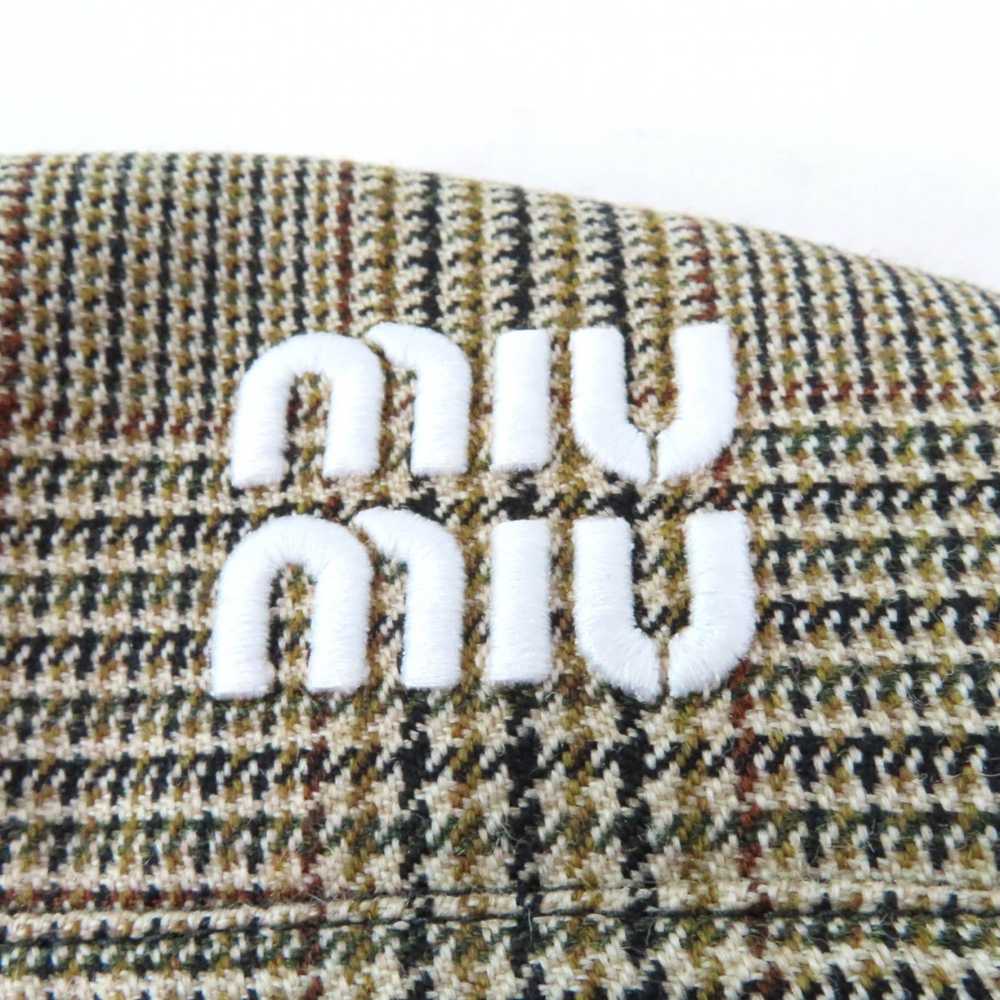 Miu Miu Miu Miu Miu Miu Glen check pattern Beret … - image 5