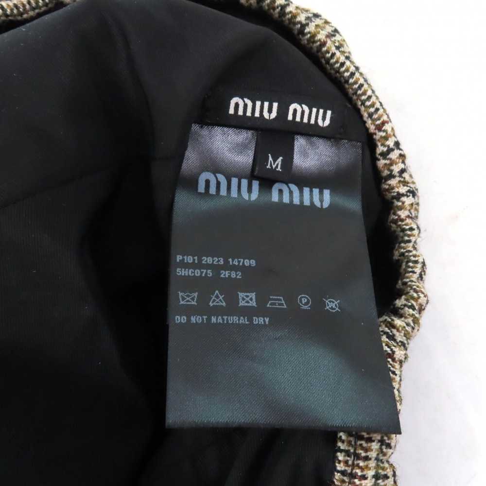Miu Miu Miu Miu Miu Miu Glen check pattern Beret … - image 6