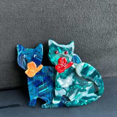 Lea stein blue cat - Gem