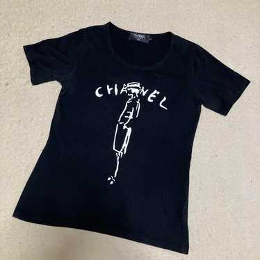 CHANEL ヴィンテージ【激レア⭐︎希少⭐︎美品】マイヨ素材CCマークTシャツ シャネル CHANEL ココキューバ カットソー ココマーク Size:S