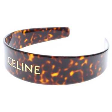 【CELINE】Brown tortoiseshell logo headband【ランク:Ａ】 Authentic Celine Logo Headband in Tortoiseshell – Bagsbunny