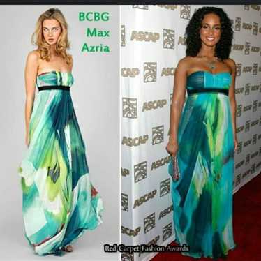 SALE!【BCBG MAXAZRIA】Silk Opaline Green Charmeuse Gown BCBGMAXAZRIA Alicia Silk Opaline Green Charmeuse Gown