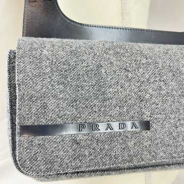 バッグ 1999 PRADA wool shoulder bag gray Prada wool crossbody - Gem