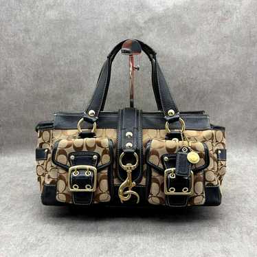 バッグ Coach Legacy 65th Turnrock Shoulder Bag Coach Legacy 65th Turnrock Shoulder Bag Blue and Beige 362
