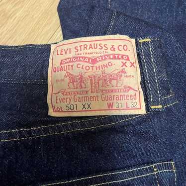 W31 バレンシア製 90s LEVI'S 501XX 1955 濃紺美品 真紺 バレンシア製 LEVI'S 501XX 1955 BIGE 濃紺 真紺 USA