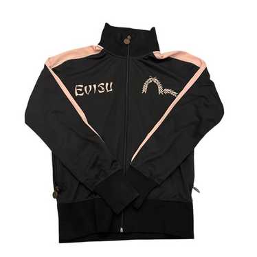 EVISU スカジャン ブラック グリーン ホワイト　Ｌ EVISU スカジャン ブラック グリーン ホワイトL