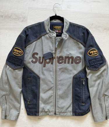 ジャケット・アウター Supreme x Vanson Leathers Cotton Jacket Supreme x Vanson Leathers】Cordura Cotton Jacket Denim