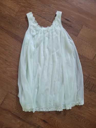 Vtg 60s Short Semi Sheer Nightgown, - image 1