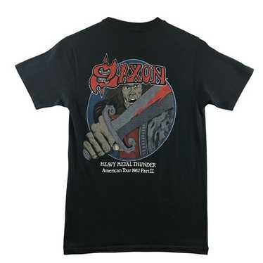 SAXON Isle of Man Live Tシャツ 1990 Vtg Sega Genesis Manx TT Super Bike Video Game Isle Of Man