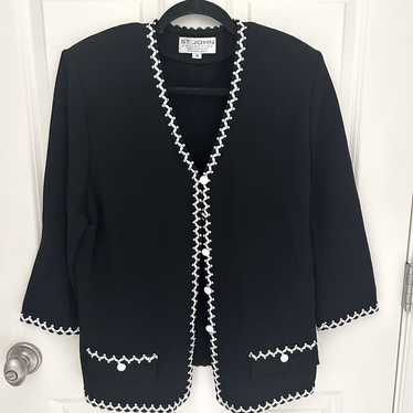 ST.JHON MARIE GRAY 黒　ジャケット 極美品　サイズ2 ST. John Sport By Marie Gray Women's Full Zip Black Coat