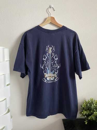 トップス 90s HARD ROCK CAFE Flame Sleeve L/S Tee 古着 90s Hard Rock Cafe 「CLEVELAND」 ハードロック ドラゴン