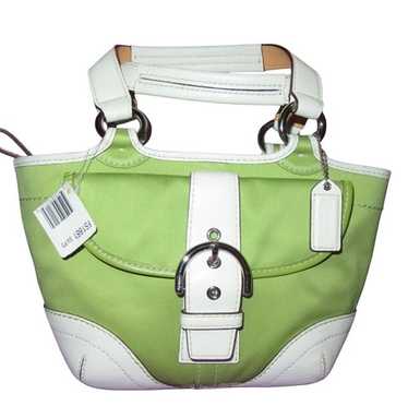 バッグ Coach Signature Soho Bag Light Green Coach soho green leather - Gem