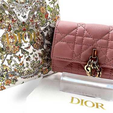 【DIOR】セール！MY DIOR GLYCINE WALLET パッションピンク My Dior Glycine Wallet Powder Beige Cannage Lambskin | DIOR