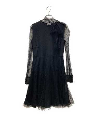 Valentino★素敵！Black/Sheer Tulle Short Sleeve A-Line Dress NWT Valentino Black/Sheer Tulle Short Sleeve A-Line Dress