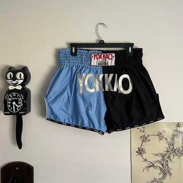 YOKKAO ムエタイパンツ「SKULL」BLUE  Lサイズ ムエタイ インフォ: YOKKAO、YOKKAOムエタイパンツ、YOKKAO