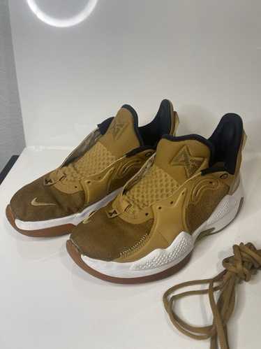 nike　pg5　ゴールド Nike PG 5 Men's Basketball Shoes Wheat Grain-Black-Metallic