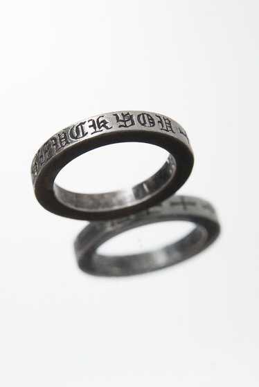 クロムハーツ　Chrom hearts FUCK made in USA Chrome Hearts Chrome Hearts FUCK YOU 6MM Space Ring silver