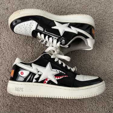 A Bathing Ape Bapesta Low Color Block Shark シャーク A Bathing Ape Bape sta Low Color Block Shark Black