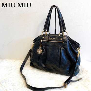 MIU MIU 2wayバッグ スタッズ ハートチャーム ショルダーバッグ Miu miu heart bag - Gem