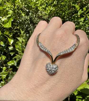 A&S Attwood & Sawyer ヴィンテージ ストーン ネックレス Vintage Attwood & Sawyer Rhinestone Bow Woven Necklace. For