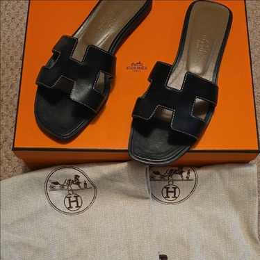 HERMES 黒 オラン 36 1/2 Oran sandal | Hermès USA