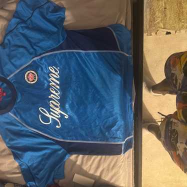 ウェア Supreme Jacquard Soccer Jersey Blue Supreme Jacquard Soccer Jersey Blue XL | eBay