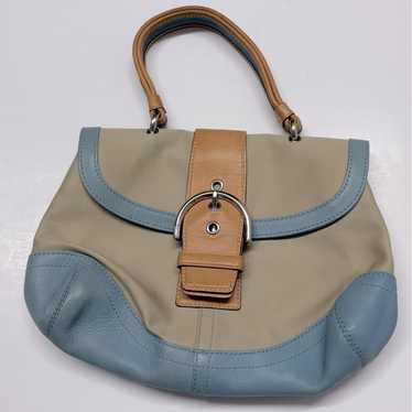 バッグ Vintage Coach Shoulder Bag Light Blue Vintage Y2K Coach Light Blue Leather Soho Shoulder Bag - Etsy