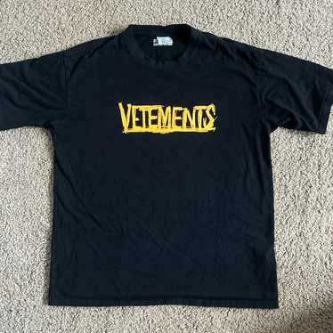 Vetements ワールドツアーTシャツ ブラック Vetements vetements world tour - Gem