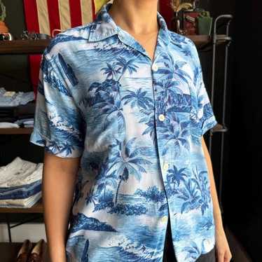 トップス 60s Penneys Aloha shirt Vintage 60s 70s JC Penny Towncraft Hawaiian Shirt Hibiscus