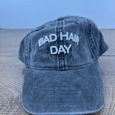 Bad Hair Hat Bad Hair Day Cap Hat Gray Hat Adjust… - image 1