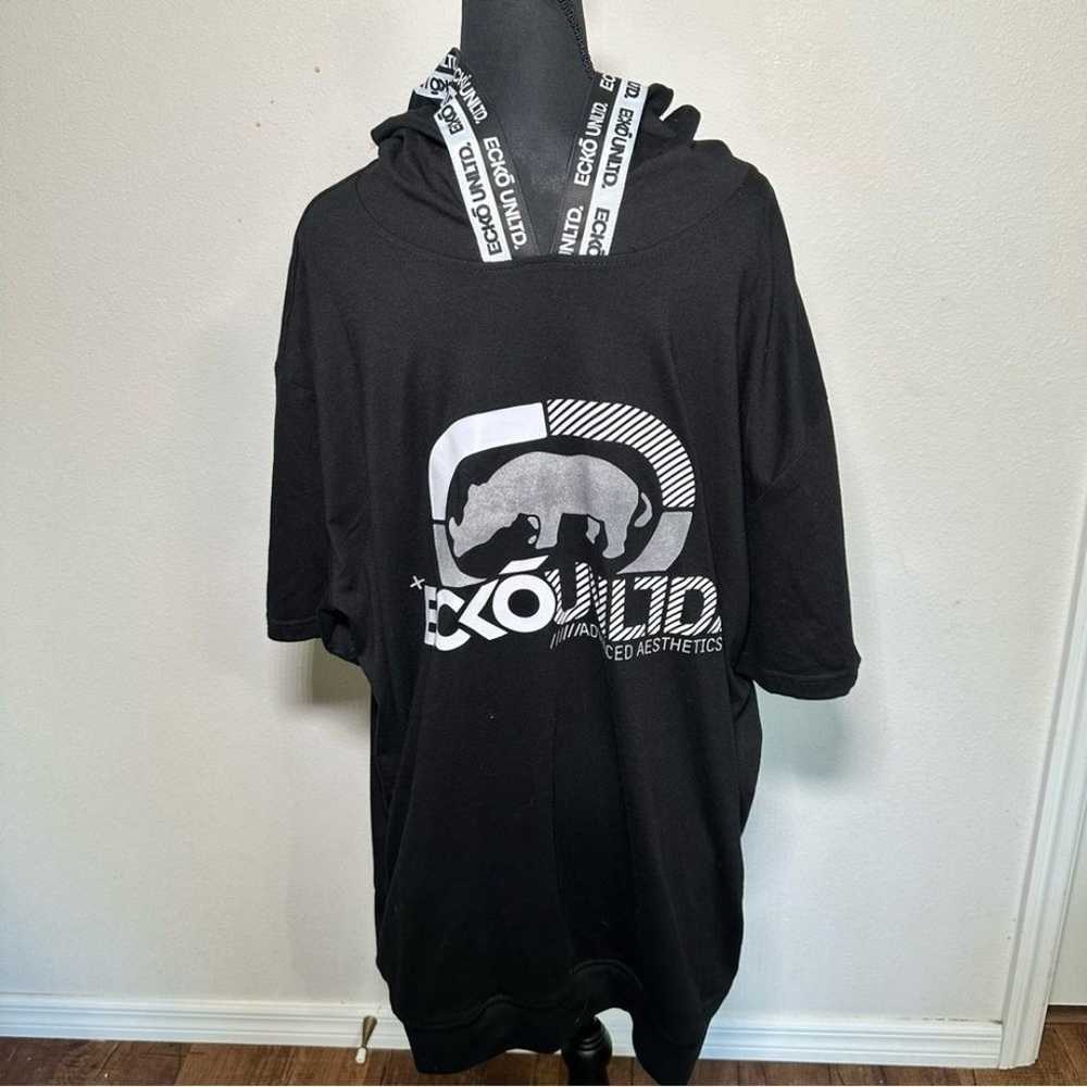 Vintage Y2K Ecko Unltd Black Hoodie with Logo Det… - image 1