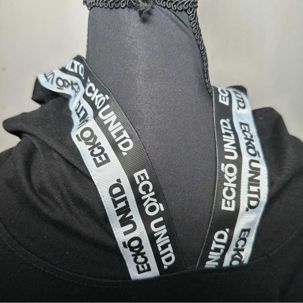 Vintage Y2K Ecko Unltd Black Hoodie with Logo Det… - image 3
