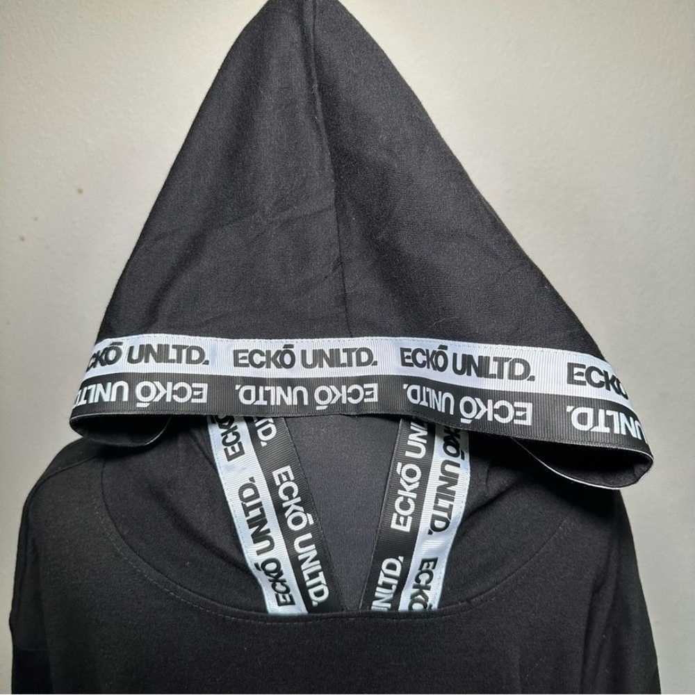 Vintage Y2K Ecko Unltd Black Hoodie with Logo Det… - image 4
