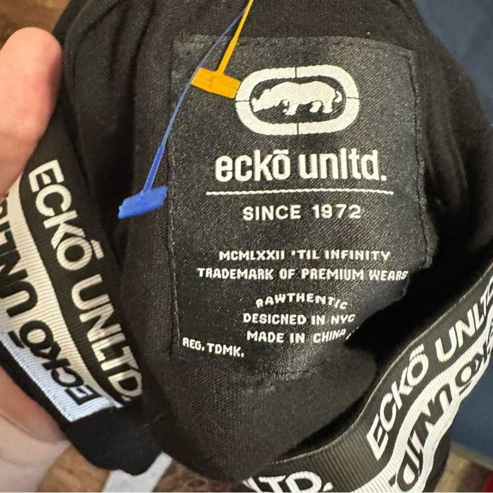 Vintage Y2K Ecko Unltd Black Hoodie with Logo Det… - image 6