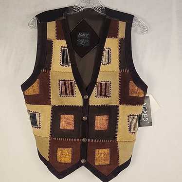 Vtg AGAPO Petite Collection Leather Embroidered S… - image 1