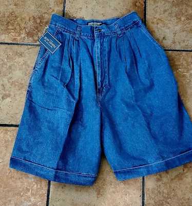 NWT Vtg 1980s Ruff Hewn Denim Mom Shorts Pleated … - image 1