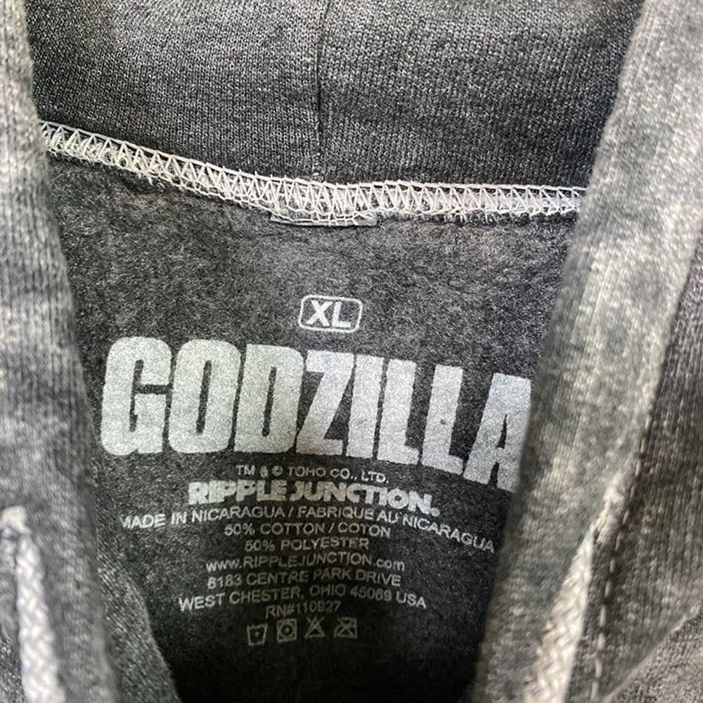 Godzilla Japanese Text Mineral Wash Hoodie Size XL - image 4