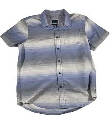 Prana Striped Button Shirt M Gradient Pocket Orga… - image 1