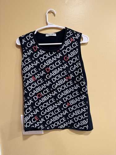 ・Dolce&Gabbana tank top ドルチェアンドガッバーナ Tank top with fusible rhinestones in Crystal for Women