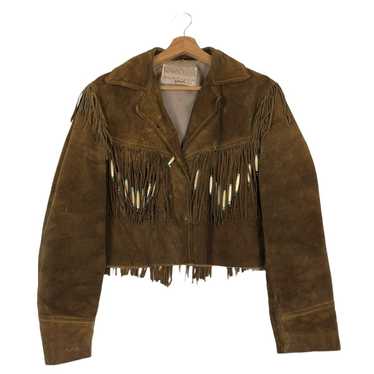 〈 SCHOTT 〉western fringe suede jacket Schott Western Fringe Suede Leather Jacket Blouson Men Size