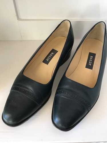 BALLY 黒 ポインテッドトゥ 37 Bally - バリー パンプス ミドルヒール ポインテッドトゥ レザー