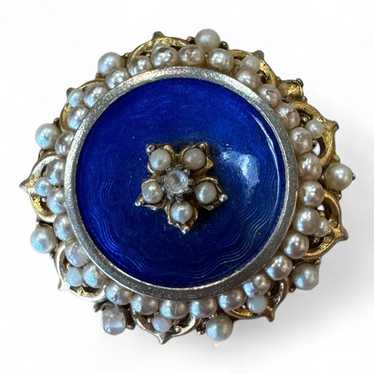 Vintage florenza blue enamel - Gem