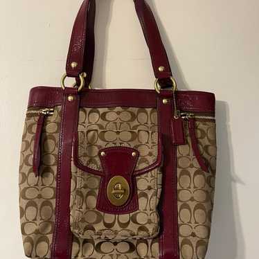バッグ Coach Pocket Flap Legacy 65th Satchel Coach Signature Pocket Flap Legacy 65th Satchel Bag Used | eBay