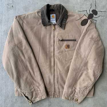 Carhartt J97 SDL ブラウンジャケット VTG Carhartt Jacket Detroit J97 SDL Camel Brown Blanket