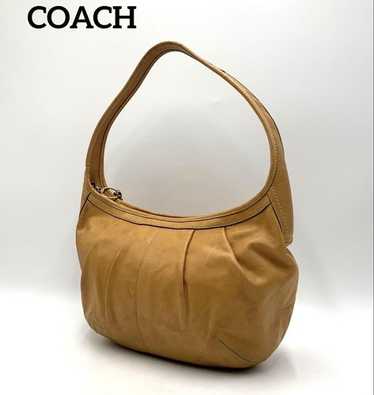 COACH One Shoulder レザー ハーフムーン　ブラウン　本革 Coach one shoulder half - Gem