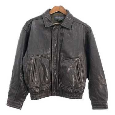 LEATHER SHORT DRIZZLER JACKET 1990's leather drizzler jacket