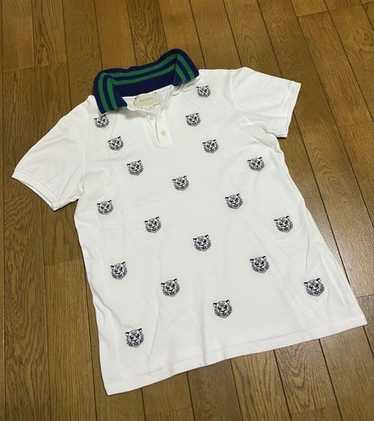 GUCCI　グッチ　虎　タイガー　ポロシャツ 　　Mサイズ 希少 GUCCI グッチ タイガー 虎 ポロシャツ ネイビー Mサイズ