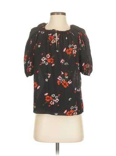 Rebecca Taylor Women Black Short Sleeve Silk Top 0 - image 1